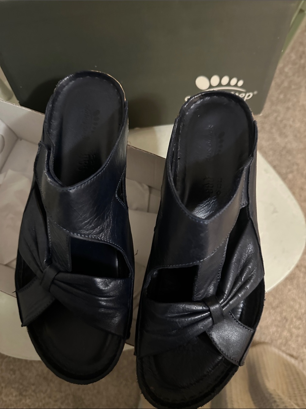 Navy Spring Step sandal - Picture 3 of 4